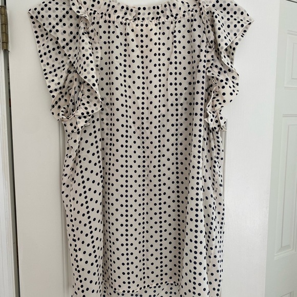 Gorgeous Figue black and white polka dot silk top in excellent condition - Picture 7 of 8